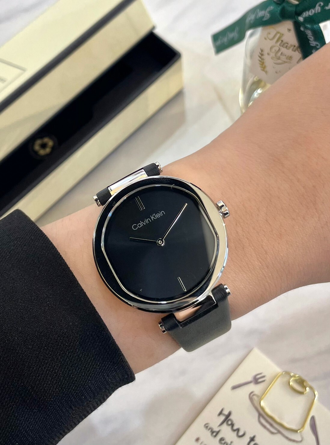 【CALVIN KLEIN】Sensation系列時尚簡約皮革女錶 CK25200255 36mm 現代鐘錶