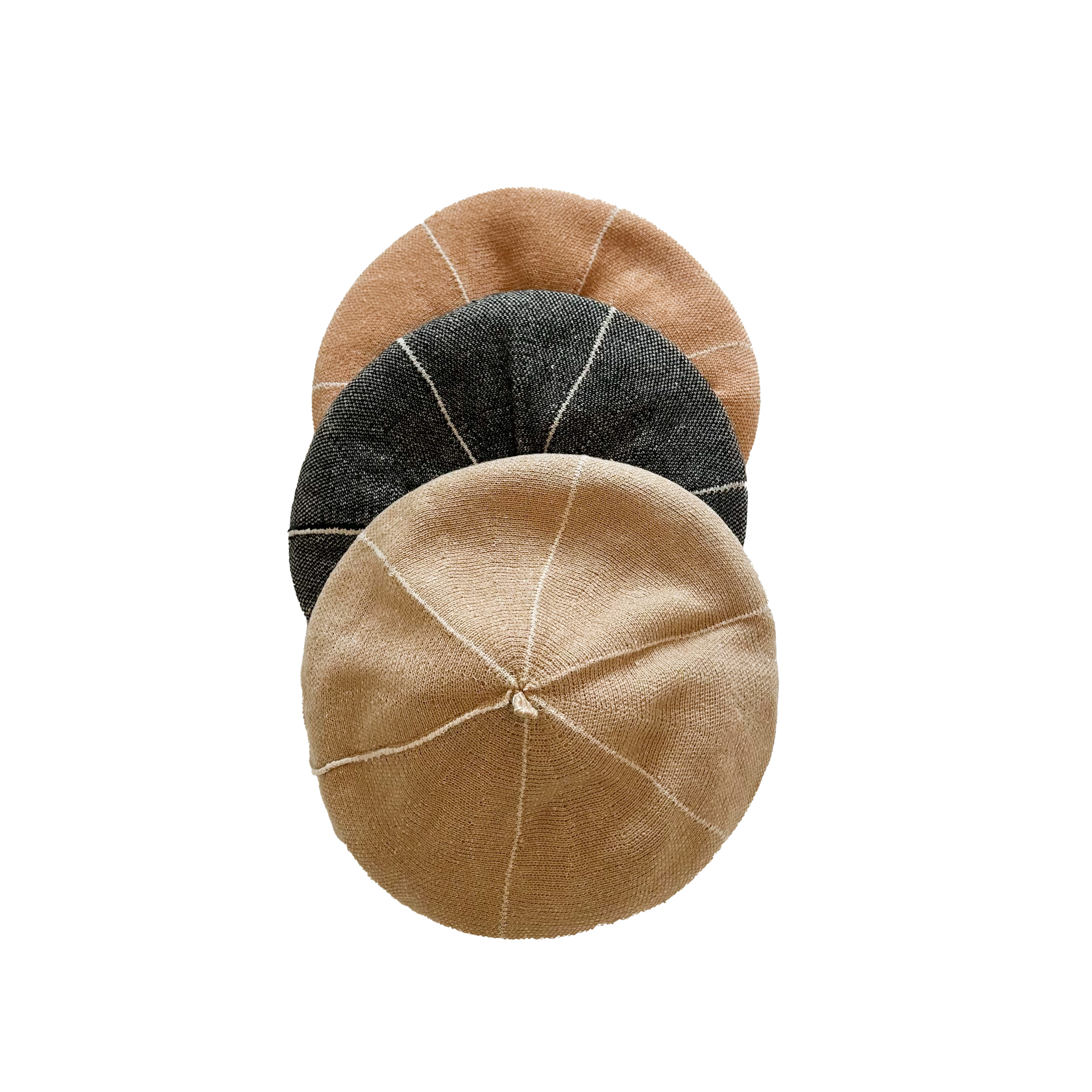 明線編織貝雷帽