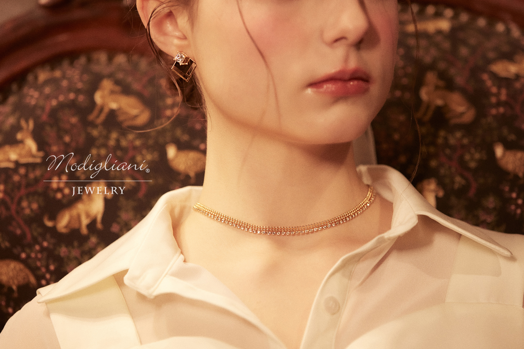 黃銅飾品,黃銅,簡約,百搭,項鍊,氣質,18K金,施華洛世奇水鑽,