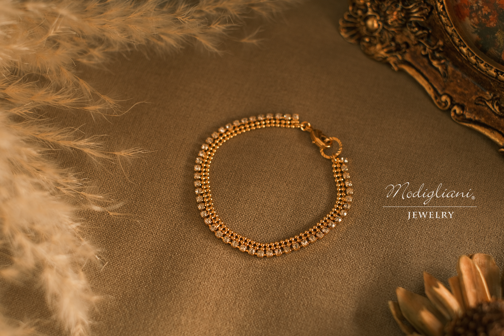 黃銅飾品,黃銅,簡約,百搭,手鍊,施華洛世奇水鑽,18K金,