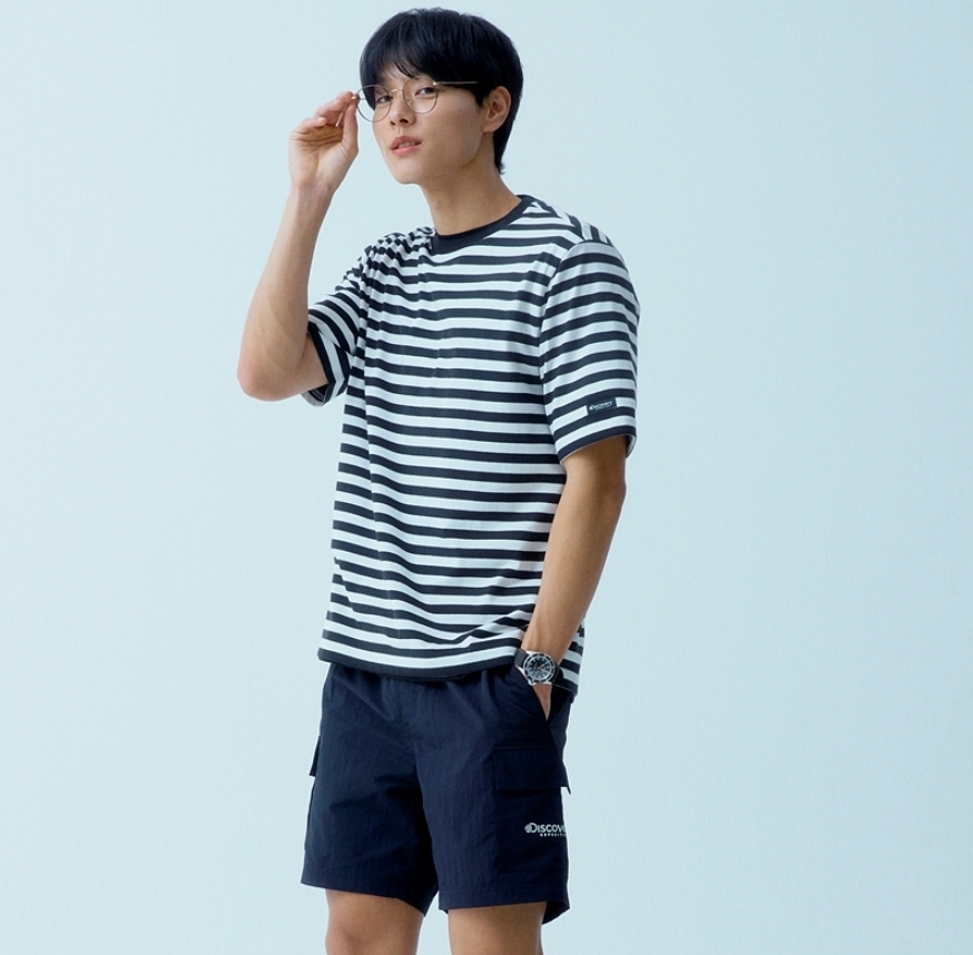 韓國代購 Discovery Expedition 條紋短袖T 短袖 休閒 春夏新款 男 MAR-