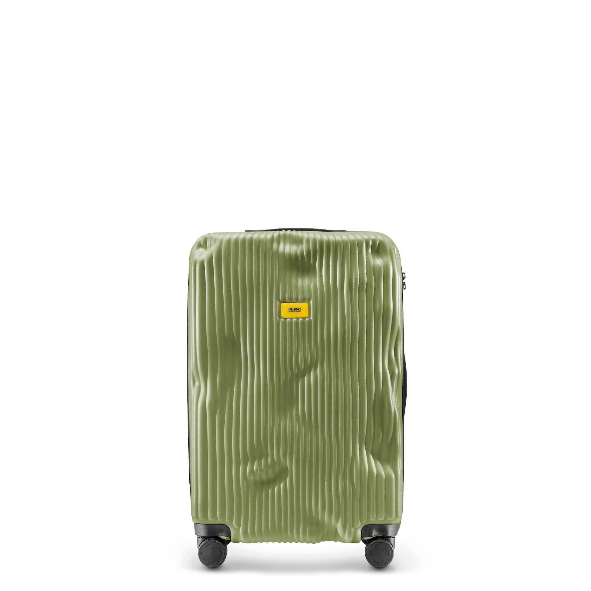 Crash Baggage STRIPE 登機行李箱 26" 中 - 橄欖綠