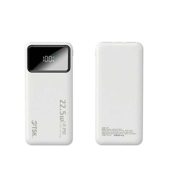 Japan TSK 20000mAh Power Bank PD & QC 3.0 22.5W Type C Digital Display Mobile Charger Urine Bag Power Bank (P3759)