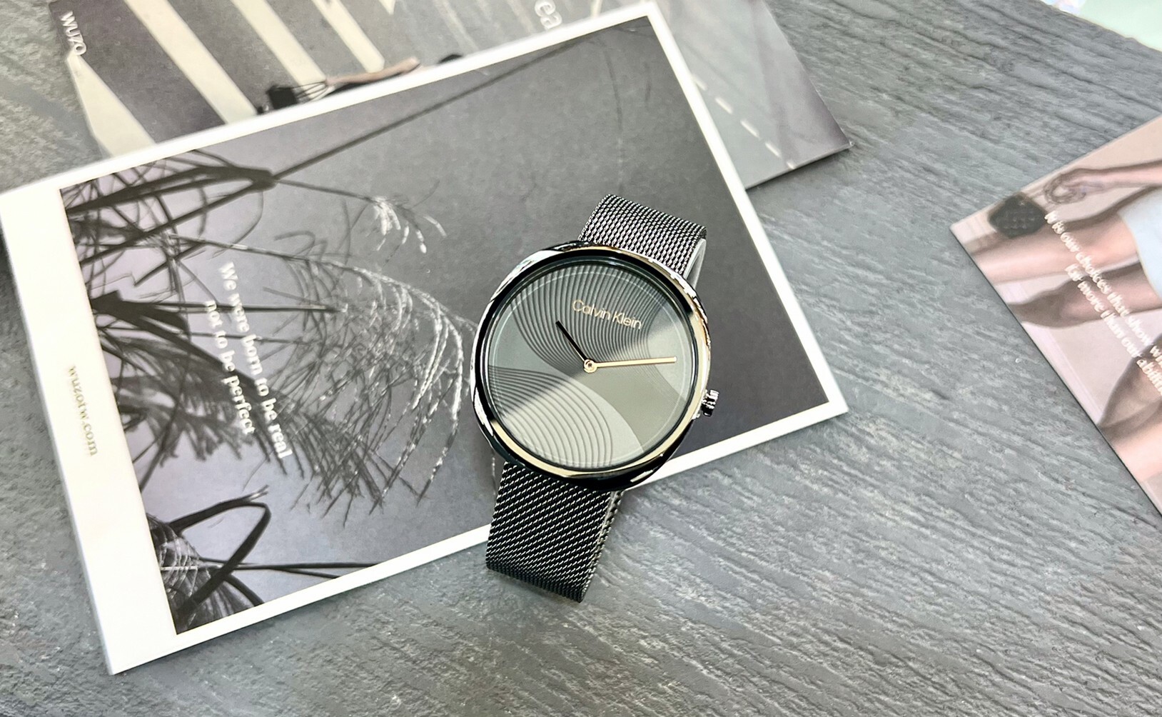 【CALVIN KLEIN】SCULPT系列簡約米蘭編織帶女錶 CK25200248 36mm 現代鐘錶