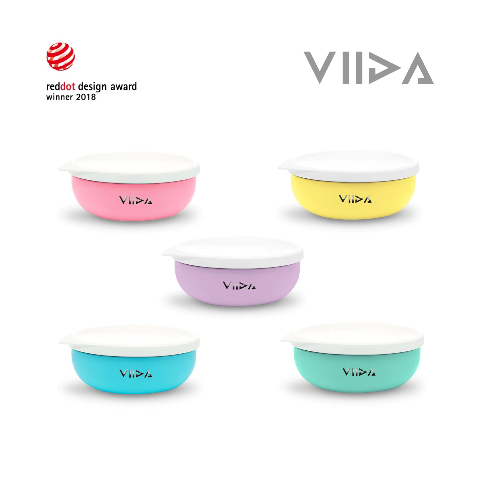 Viida Soufflé Antibacterial Stainless Steel Bowl