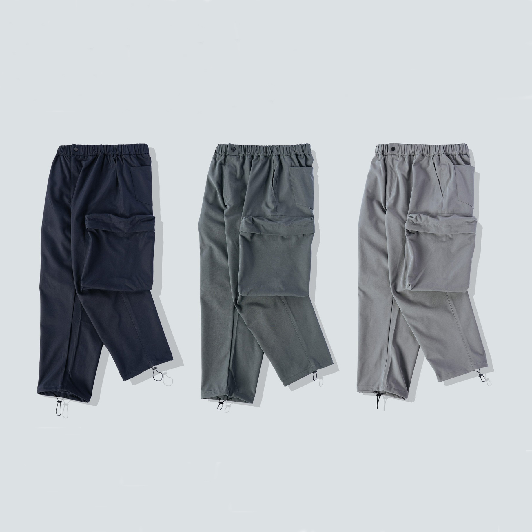 #CYC337 隱藏式拉鍊寬鬆工裝褲