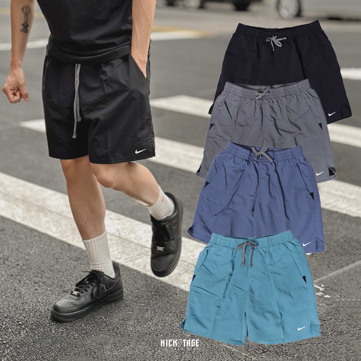 **特價商品無退換**NIKE SWIMxEdifice INCON 四色 抽繩 內網眼 抗UV 速乾 可下水 七吋海灘褲 短褲【NESSC451】