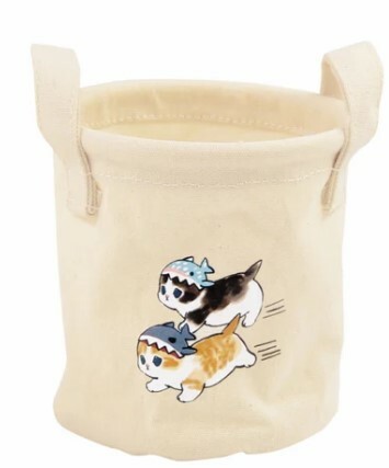 Mofusand 桌面收納布籃(鯊魚款)