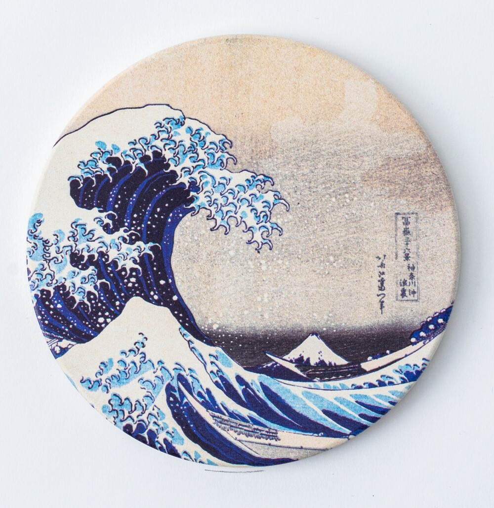 藝術吸水杯墊｜葛飾北齋《神奈川沖浪裏》