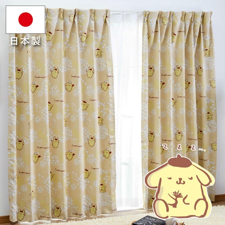 21142-PN [日本製] Sanrio 布甸狗花火1級遮光窗簾 (一套2塊) #JP-BD21-SB-541-S