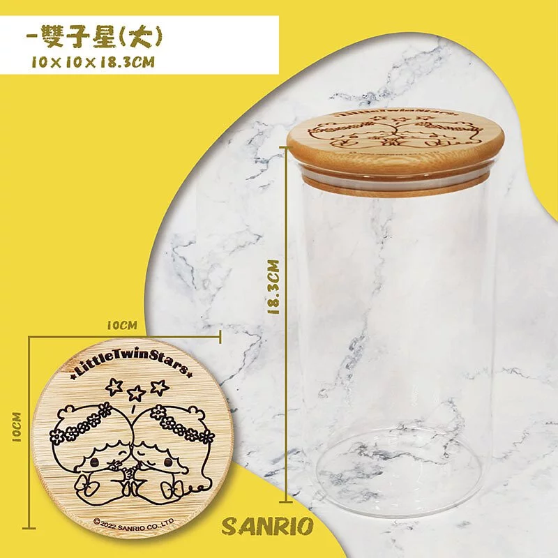 23033-TS-L Sanrio Little Twin Stars 玻璃密封罐 L size #KM23