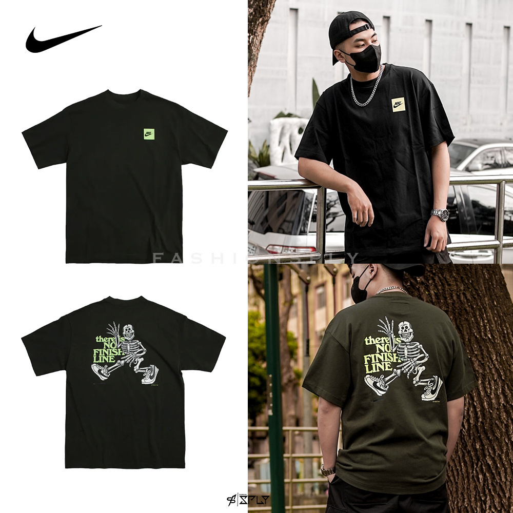 Nike No Finish Glow Tee 骷髏人 短袖 墨綠/黑 DX5842-010 / DX5842-355