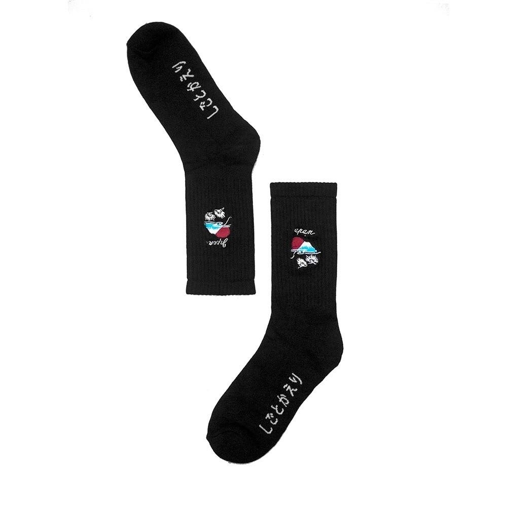 AFTER WORK 側面刺繡系列 富士山刺繡襪