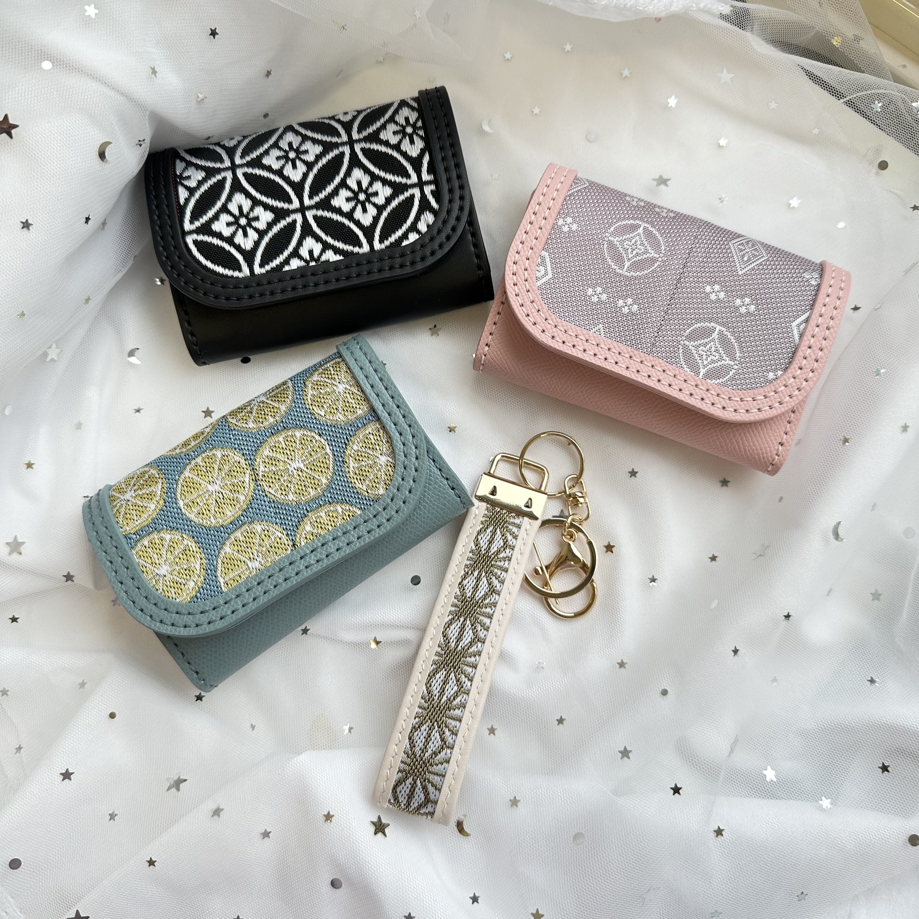 日本織物x全手縫真皮小銀包