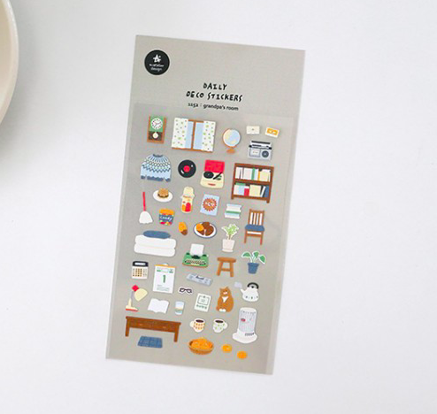 爺爺房間 日常系列手帳貼紙#1152｜韓國Suatelier
