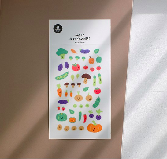 蔬菜 日常系列手帳貼紙#1153｜韓國Suatelier