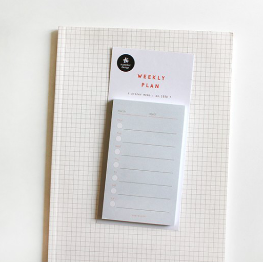週計劃 50枚便利貼 memo #1938｜韓國Suatelier