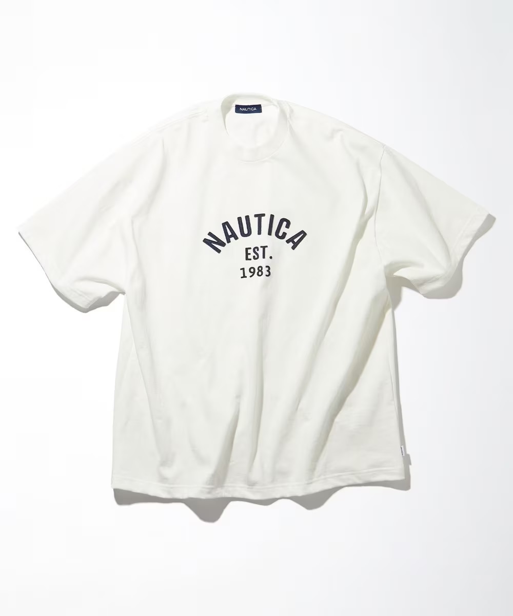 [現貨] NAUTICA Felt Pach Arch Logo S/S White