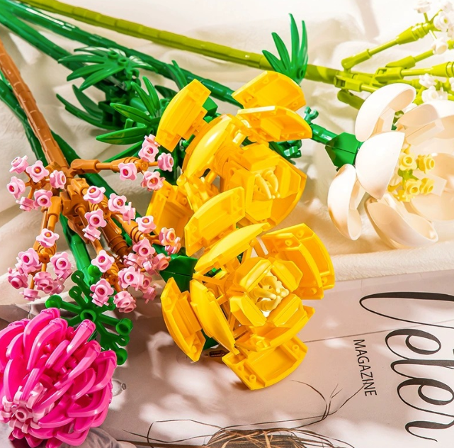 LEGO乐高积木拼装花朵