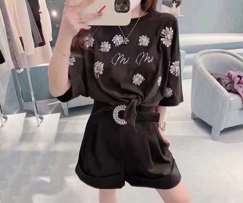 Miu Miu  女士黑色短袖