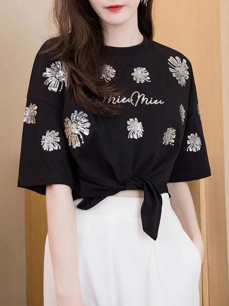 Miu Miu  女士黑色短袖