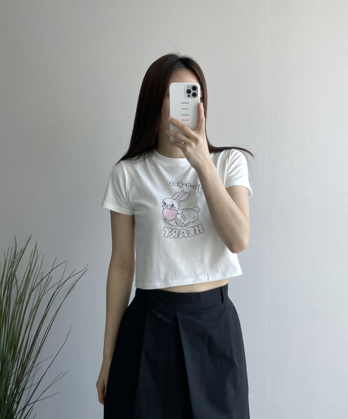 KR 兔仔 CROP TEE 2 COLORS