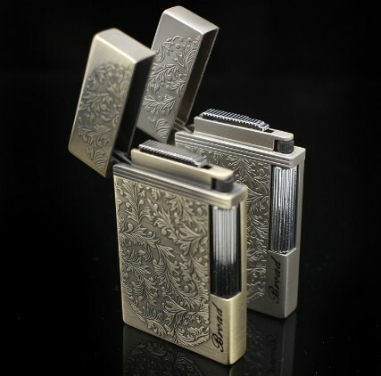 【浮雕唐草】經典翻蓋，側面打火砂輪，朗聲型充氣打火機，送禮自用兩相宜