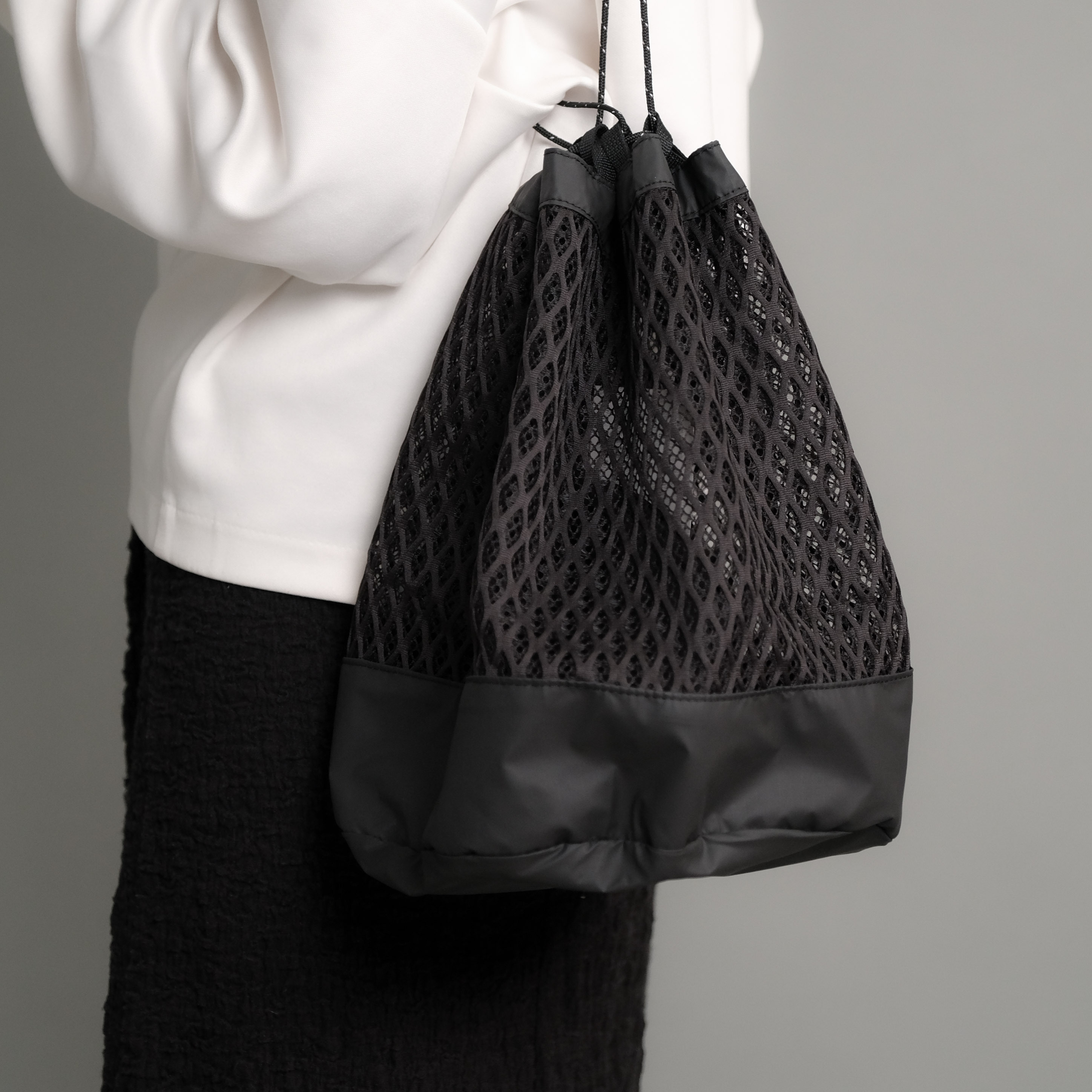 スノーピーク(snow peak)] Double Face Mesh Shoulder Bag Black 約17L 