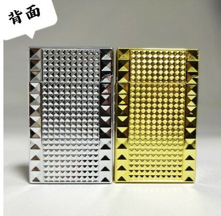 【鷹揚】【花紋】經典翻蓋、側面砂輪、朗聲型充氣打火機