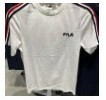 [S] FILA COLOR TAPE SHORT SLEEVE T-SHIRT,OFF WHITE, FS2RSE2128X-OWH (SFL204)