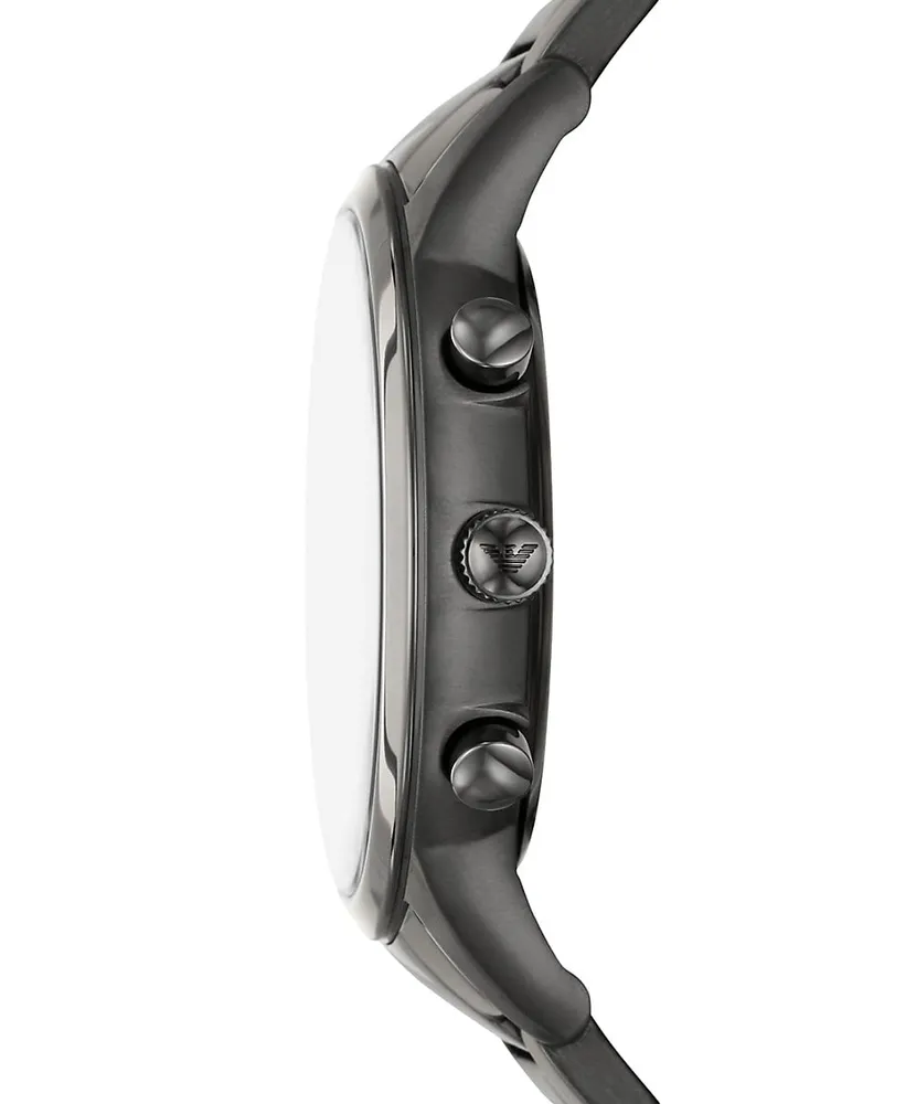 萬年鐘錶 - ARMANI   紳士質感全黑三眼男錶  AR11531  錶徑43MM