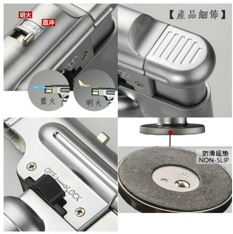 【Honest/百誠】藍火明火單直衝充氣式噴槍/雪茄打火機