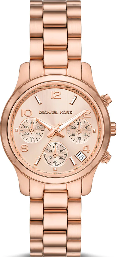 萬年鐘錶 - Michael Kors /  MK女錶  時尚玫瑰金三眼女錶  MK7327  錶徑34MM
