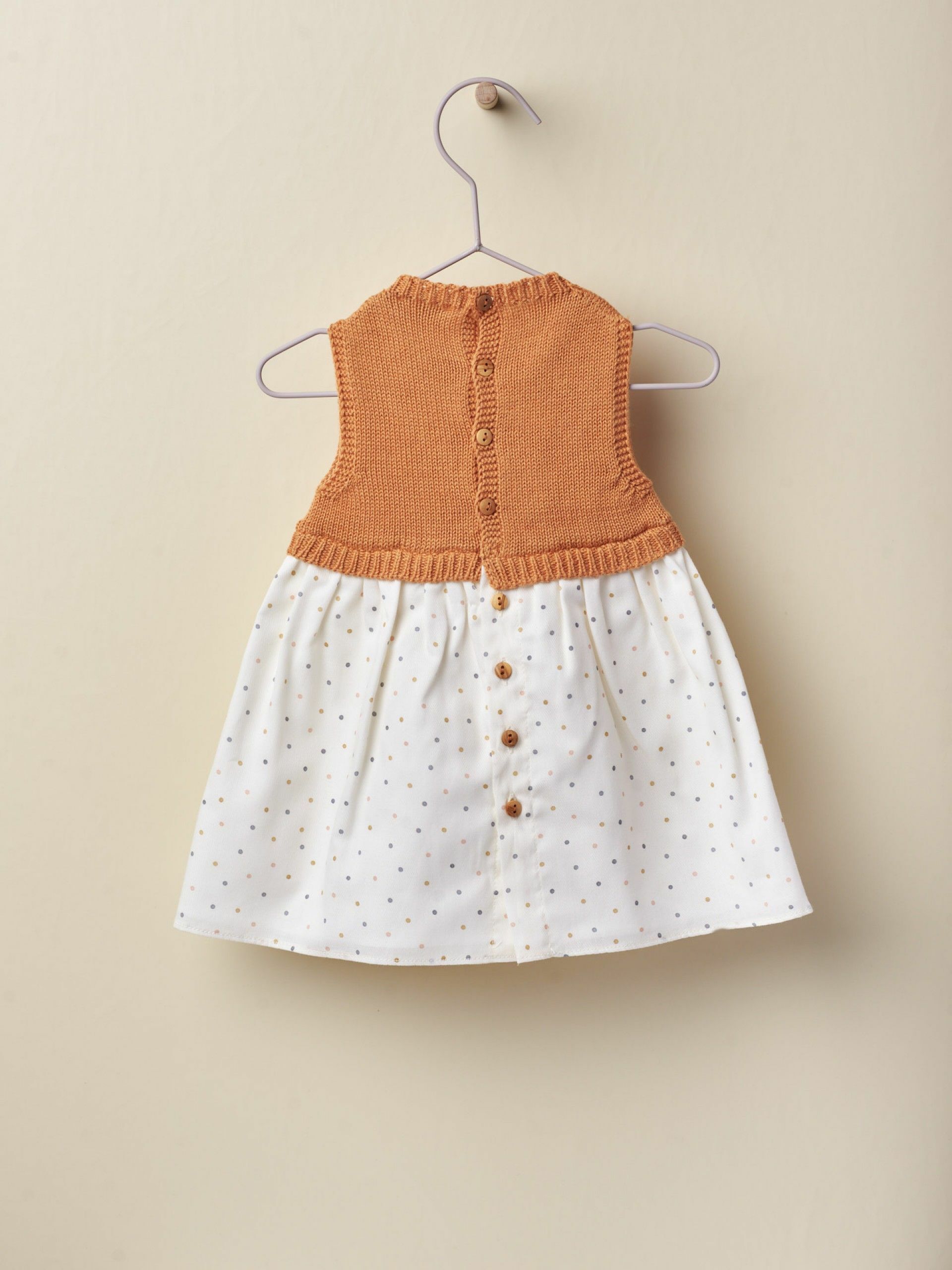 葡萄牙Wedoble 有機棉緹花鏤空拼接洋裝 - Terracotta