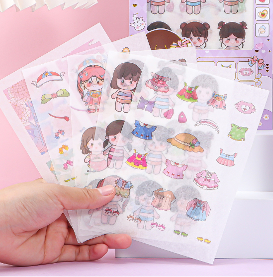 小红伞换装贴纸包