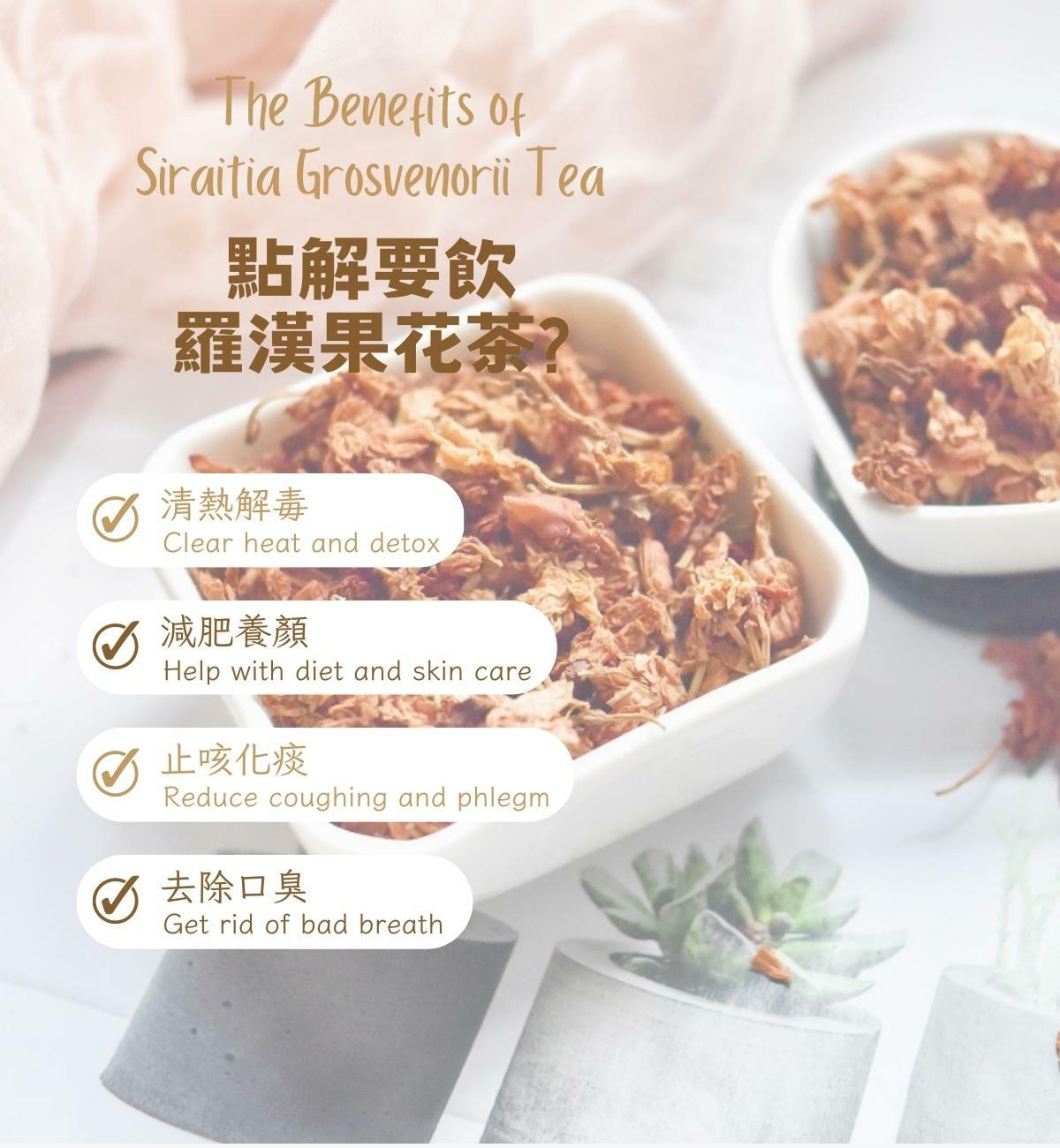 羅漢果花茶 (35g/1pc) 清熱解毒、化痰止咳，養聲潤肺，去除口臭