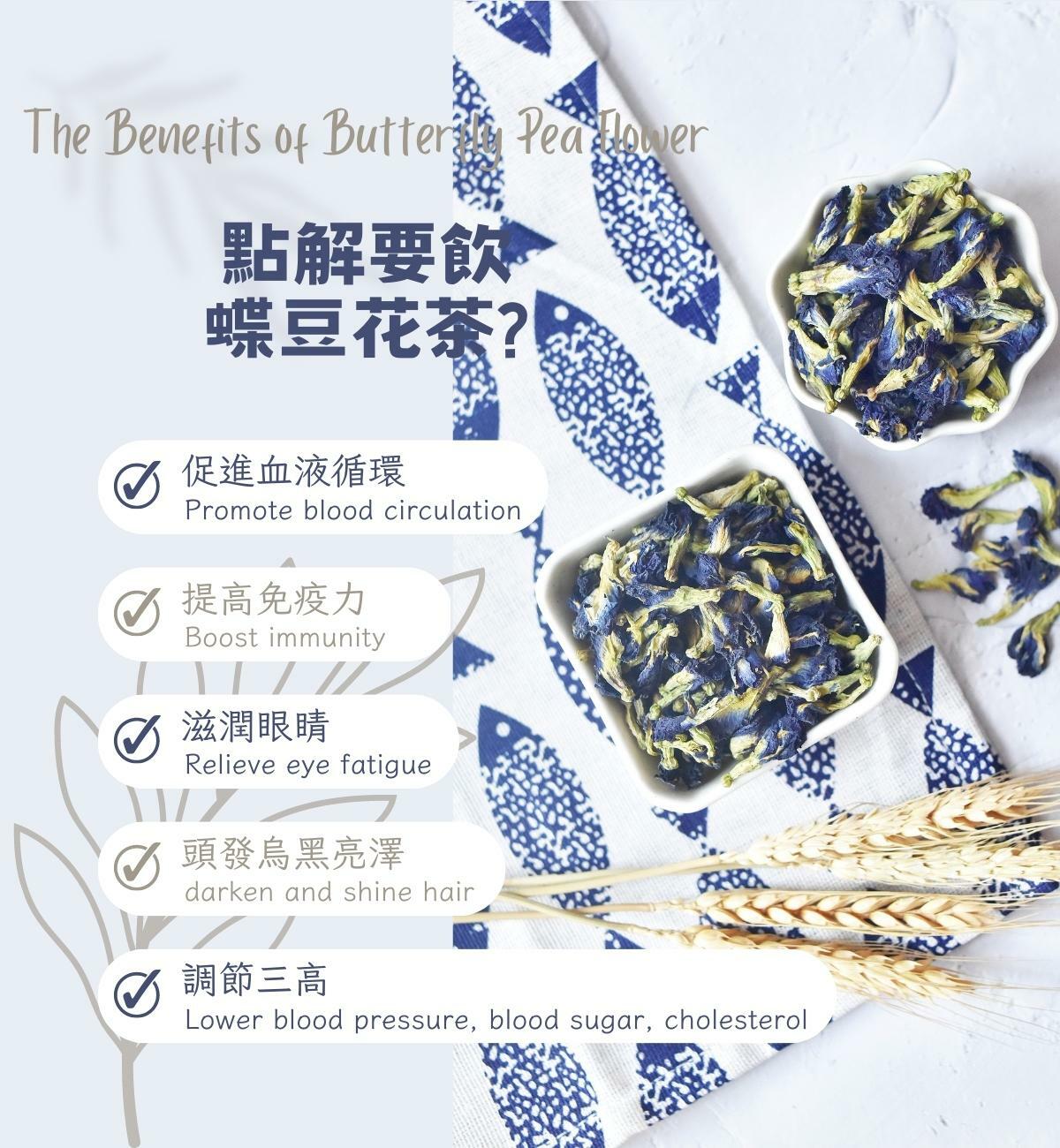 蝶豆花茶 (40g/1pc) 增髮明目增食慾 富含花青素