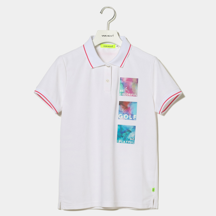 女士 酒精水墨藝術短袖POLO衫