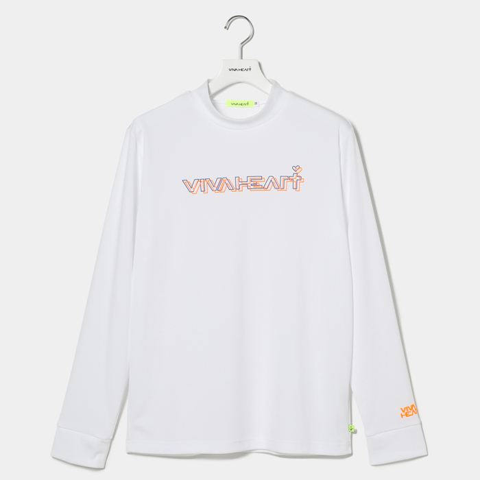 男士 網眼字母長袖小高領