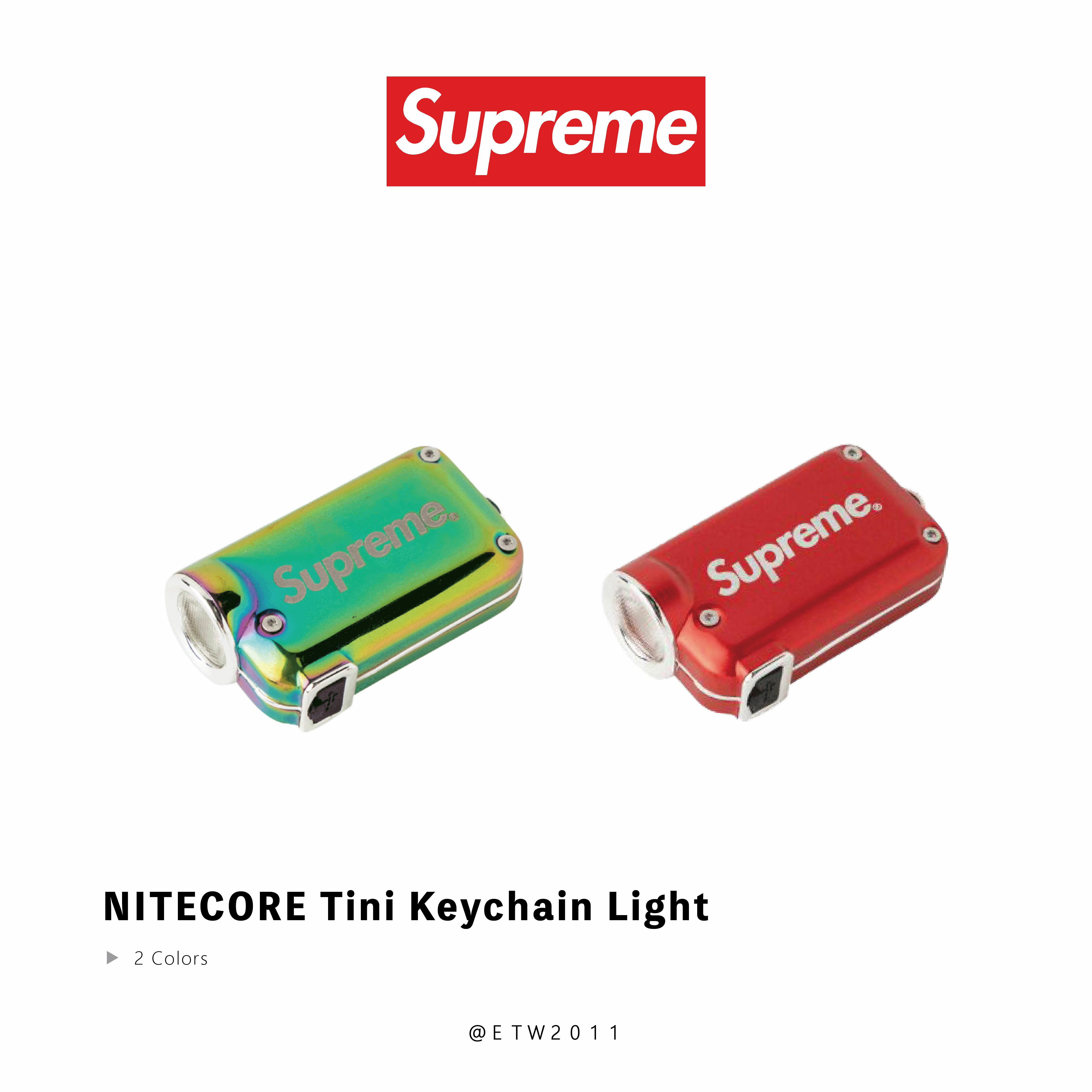 ETW】一中店Supreme NITECORE Tini Keychain Light 手電筒鑰匙圈現