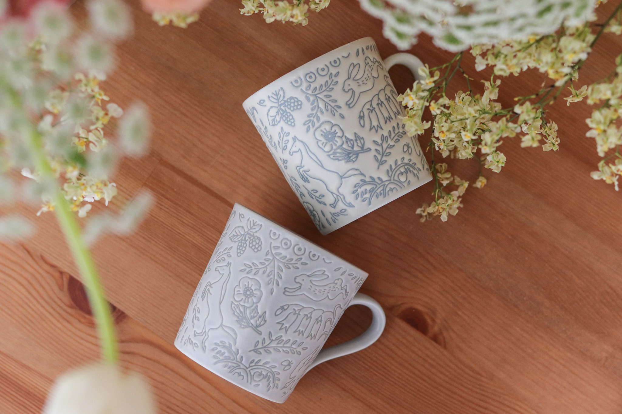 插畫家浅野みどりMidori Asano 動物花草馬克杯