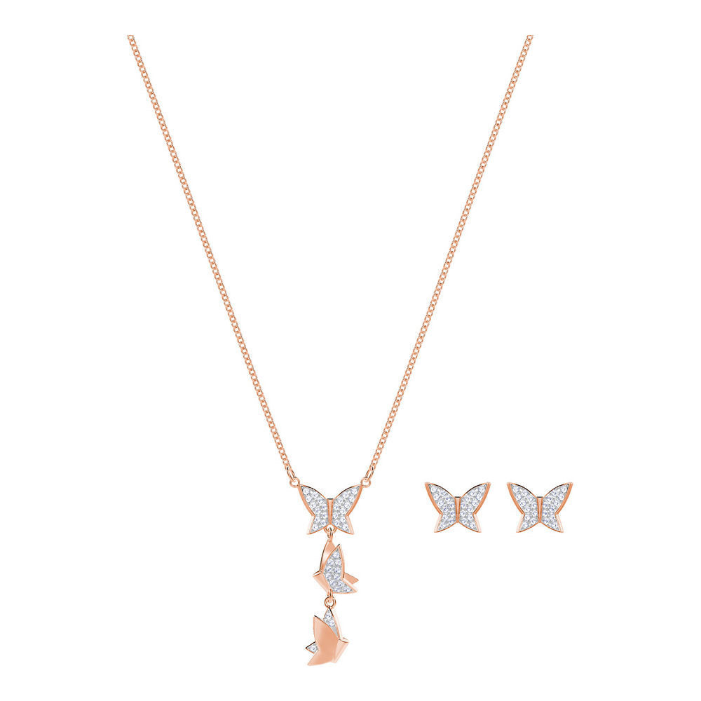 Swarovski Lilia Butterfly Necklace & Earring Jewellery Set