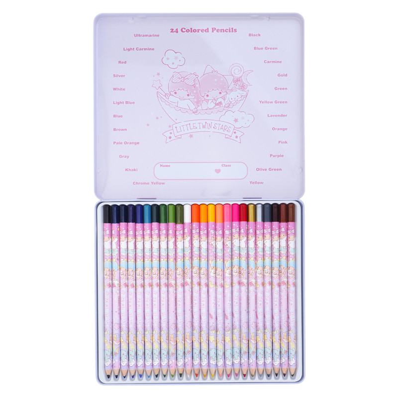 Little Twin Stars 24色鐵盒木顏色 9-7864-3