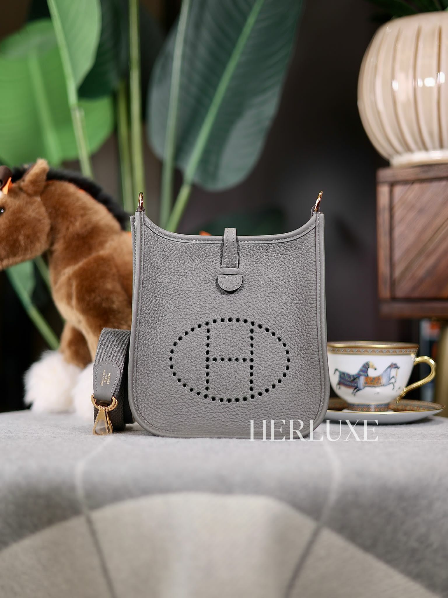 Evelyne mini 0L gris meyer cc tc W (一代：肩帶長105cm）