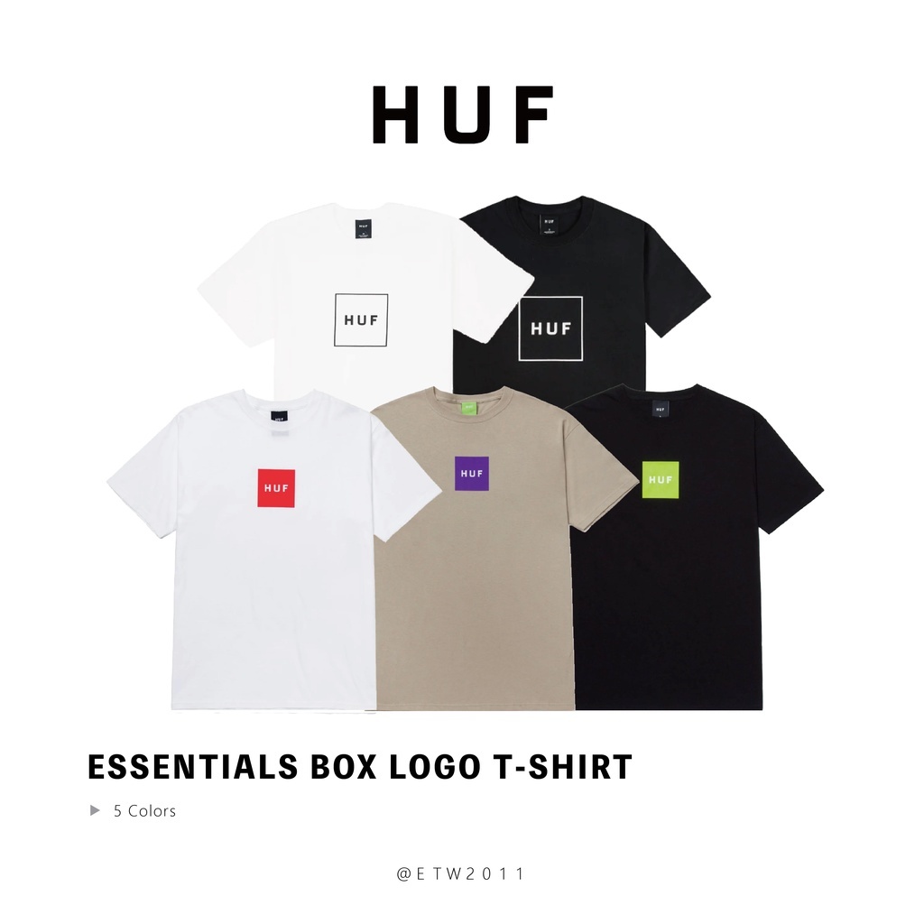 ☆ETW☆【EASY TO WEAR】HUF ESSENTIALS BOX LOGO S/S TEE 短T 黑 白 現貨
