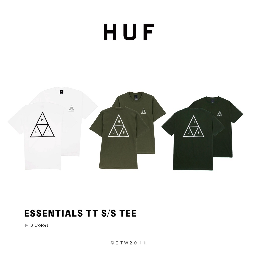 ☆ETW☆【EASY TO WEAR】 HUF ESSENTIALS TT S/S TEE 短T 短袖 黑 白 現貨