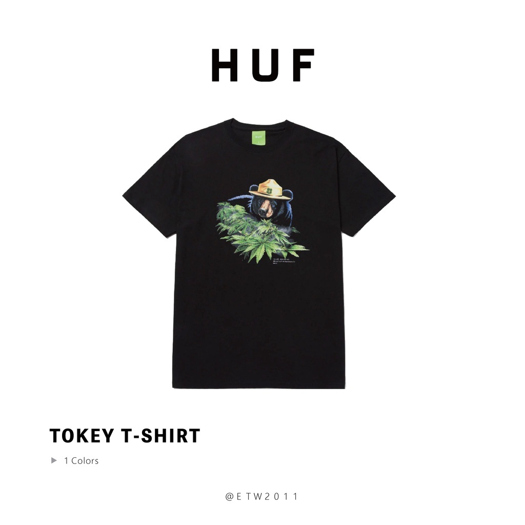 ☆ETW☆【EASY TO WEAR】HUF TOKEY S/S TEE 大麻葉 黑熊 短袖 T恤 短T 現貨