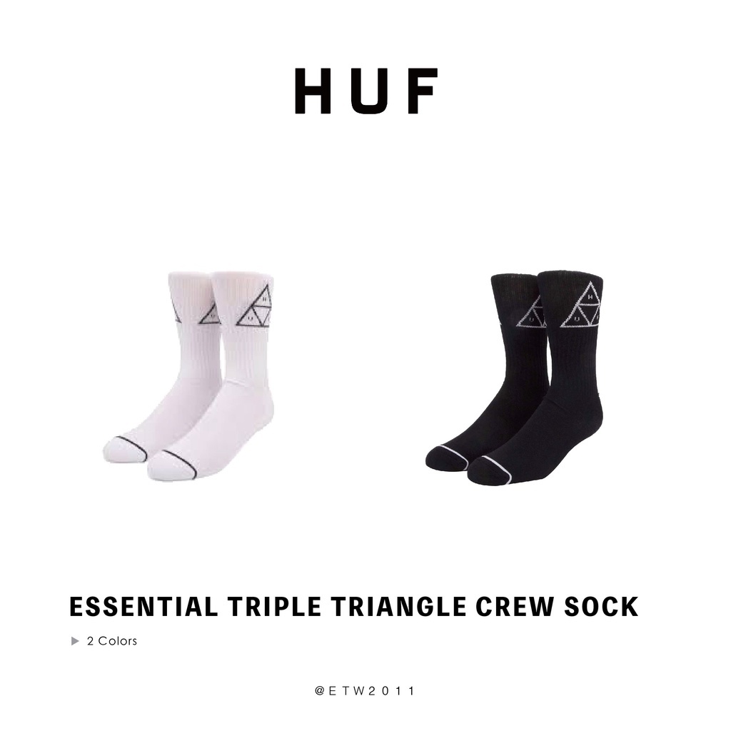  etw huf essential triple triangle crew sock 
