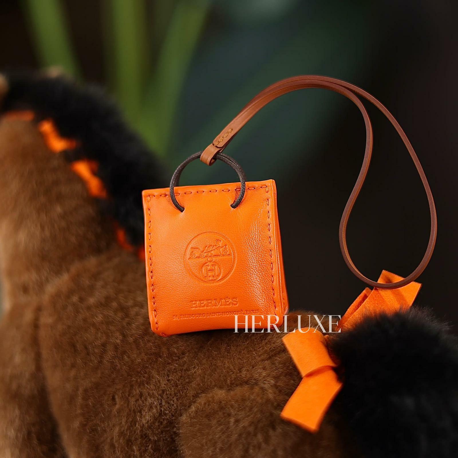 Orange bag charm