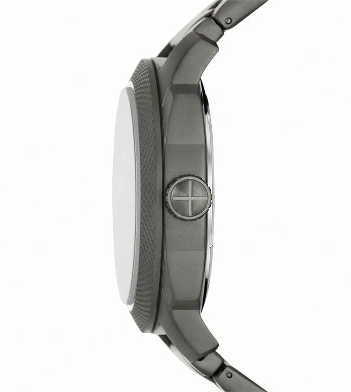 萬年鐘錶 - Fossil  美國品牌手錶   簡約復古煙灰色不鏽鋼男錶 FS5970  錶徑：49MM